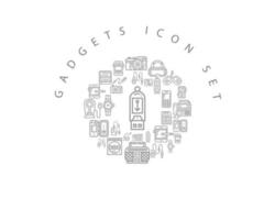 Gadgets icon set design on white background vector