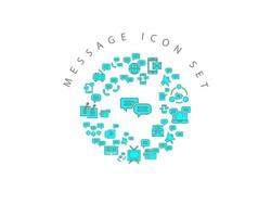 Message icon set design on white background vector