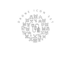 Drone icon set design on white background vector