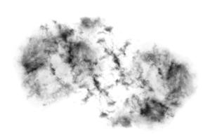 Textured Smoke,Abstract black,isolated on white background photo