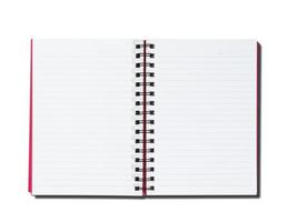 open note book isolated on white background,clipping path photo