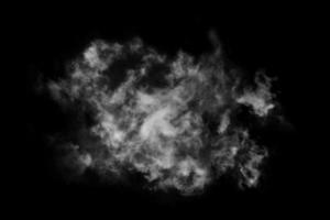 Textured cloud,Abstract black,isolated on black background photo