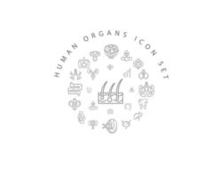 Human organs icon set design on white background. vector