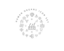 Human organs icon set design on white background. vector