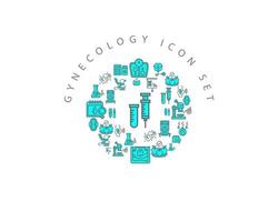 Gynecology elements icon set design on white background vector