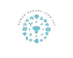 Human organs icon set design on white background. vector