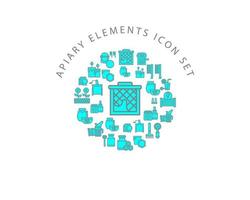 Apiary elements icon set design on white background vector