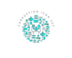 Corruption icon set design on white background vector