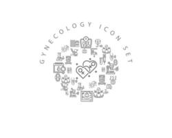 Gynecology elements icon set design on white background vector