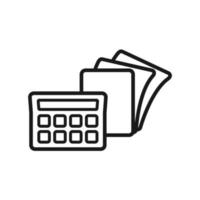 calculator illustration in trendy flat style vector