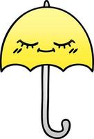 gradient shaded cartoon umbrella vector