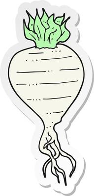 sticker of a cartoon turnip