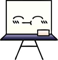 gradient shaded cartoon white board vector