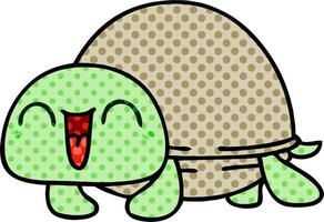 quirky comic book style cartoon turtle vector