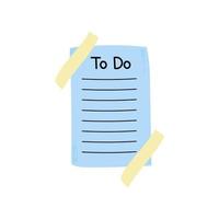 To-do list for today. Task planning. Isolated sticker on a white background. A design element for stickers, social networks. Vector illustration, hand-drawn