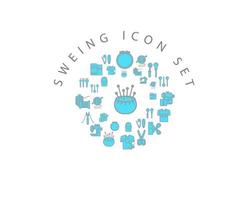 Sweing icon set design on white background vector