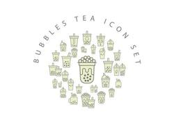 Bubbles icon set design on white background. vector