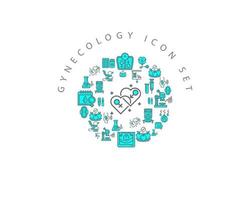 Gynecology elements icon set design on white background vector