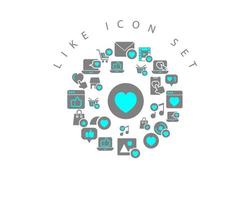 Like icon set design on white background vector