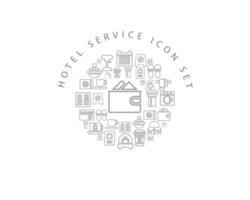 Hotel service icon set design on white background vector