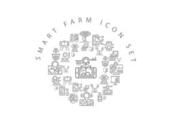 smart farm icon set design on white background. vector