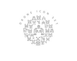 Drone icon set design on white background vector