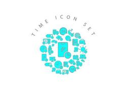 Time icon set design on white background. vector