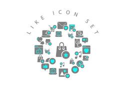 Like icon set design on white background vector