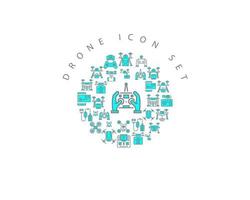 Drone icon set design on white background vector