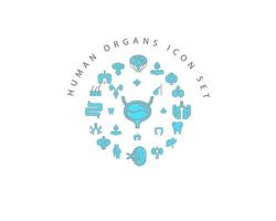 Human organs icon set design on white background vector