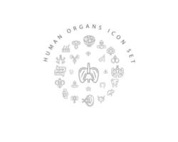 Human organs icon set design on white background. vector