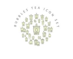 Bubbles icon set design on white background. vector