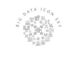 Big data icon set design on white background vector