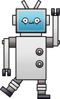 gradient shaded cartoon robot vector