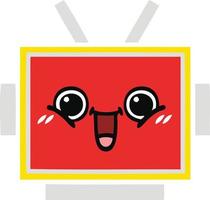 flat color retro cartoon robot head vector