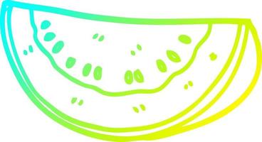 cold gradient line drawing cartoon watermelon vector
