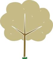 quirky hand drawn cartoon tree vector