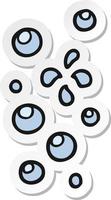 sticker of a cartoon bubbles vector