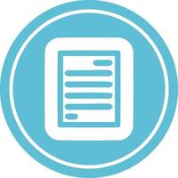 official document circular icon vector