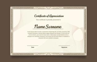 Certificate of Appreciation Background Template vector