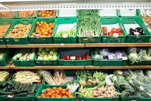 Fruits and vegetables at market photo