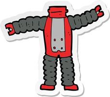 sticker of a cartoon robot body vector