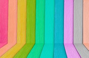 The colorful of artificial wood with a pastel colored gradient. photo