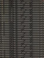 database concept with printed and coded database records photo