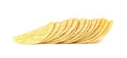 potato chips isolated on white background photo