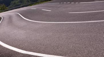 asphalt road in beautiful countryside photo