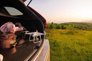 drone ready for fly in suv trunk l photo