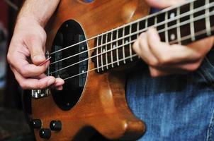 music band have training in garage photo