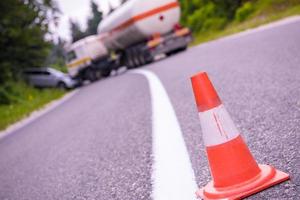 Truck and Car crash accident photo