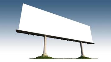 Mockup image of 3d rendering stand alone billboard photo